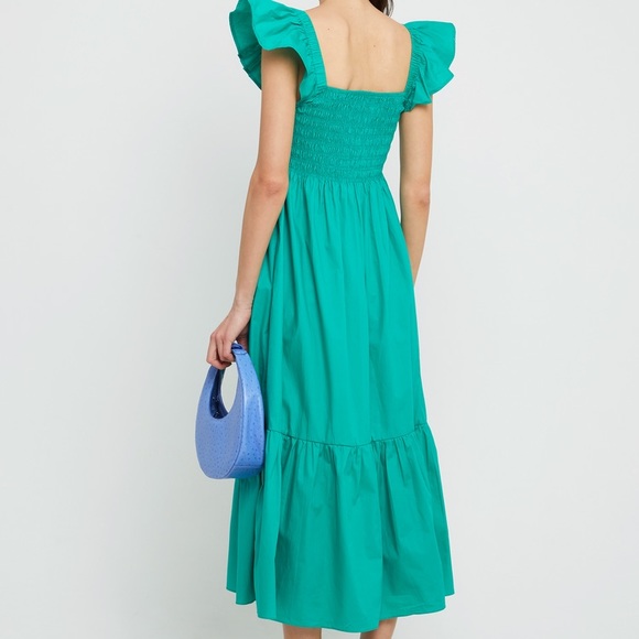 NWT o.p.t (one pretty time) Tuscany Dress in green with pockets - Picture 3 of 9